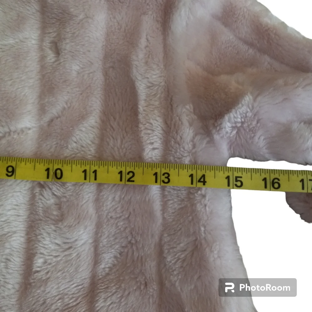 Copper Key girls soft furry button up pale pink winter coat